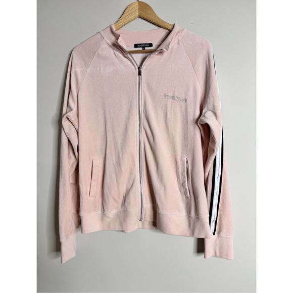 Bebe vintage Y2K pink valor tracksuit top sz xl - Picture 1 of 7